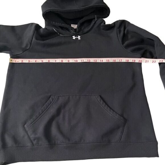 Under Armour Black Kangaroo Pocket Pull On Sweatshirt Hoodie Women's‎  Size S/M - Picture 2 of 14